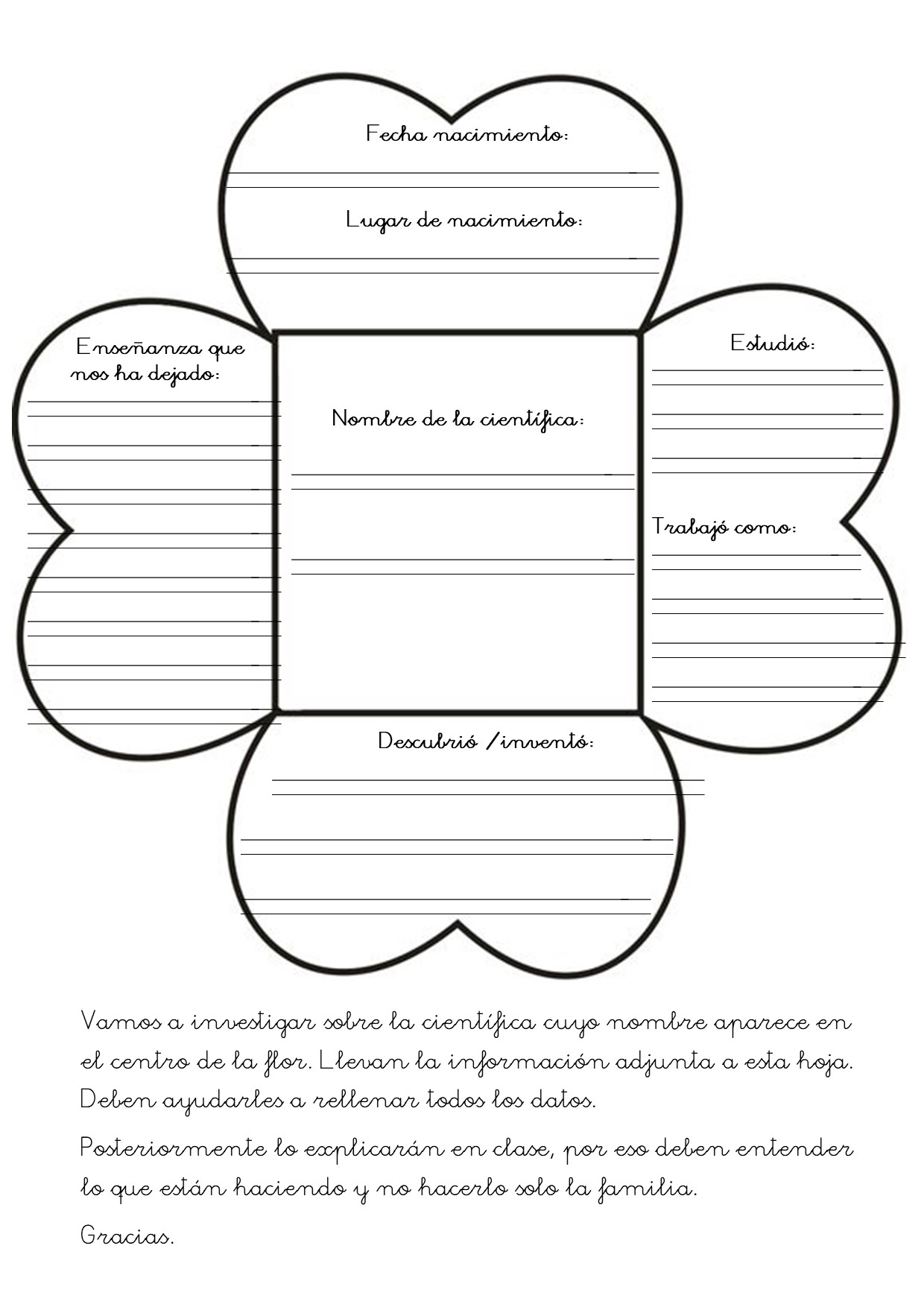 La imagen muestra una plantilla de lapbook