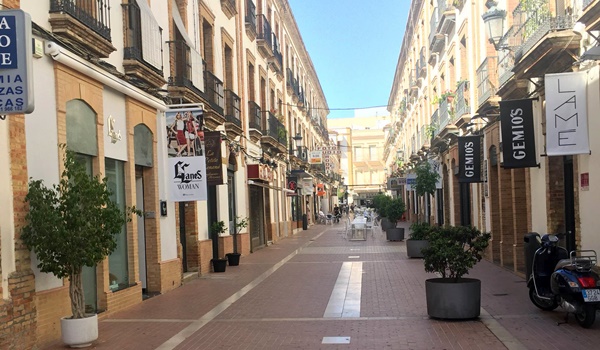 Calle Rábida en Huelva.