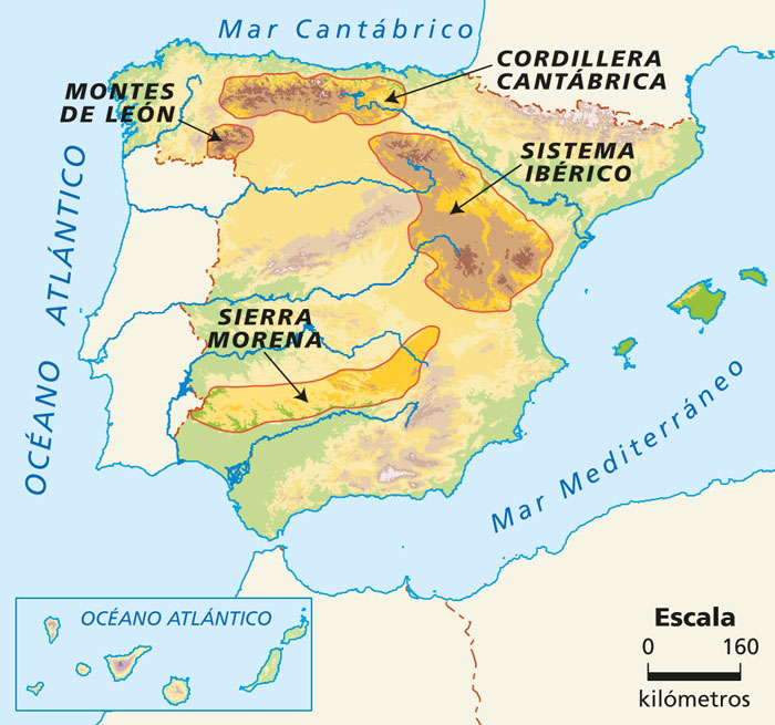 MONTAÑAS QUE RODEAN A LA MESETA