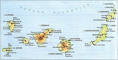 relieve de las Islas Canarias 