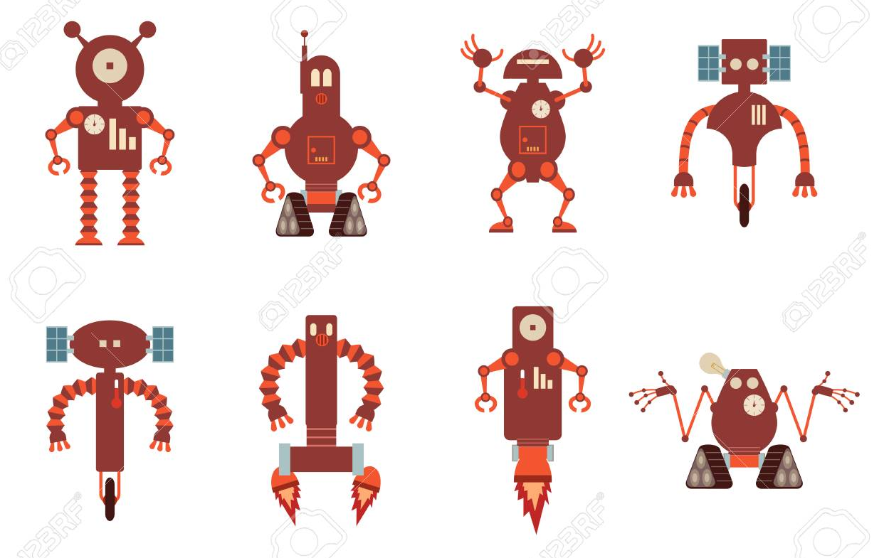 robots rojos